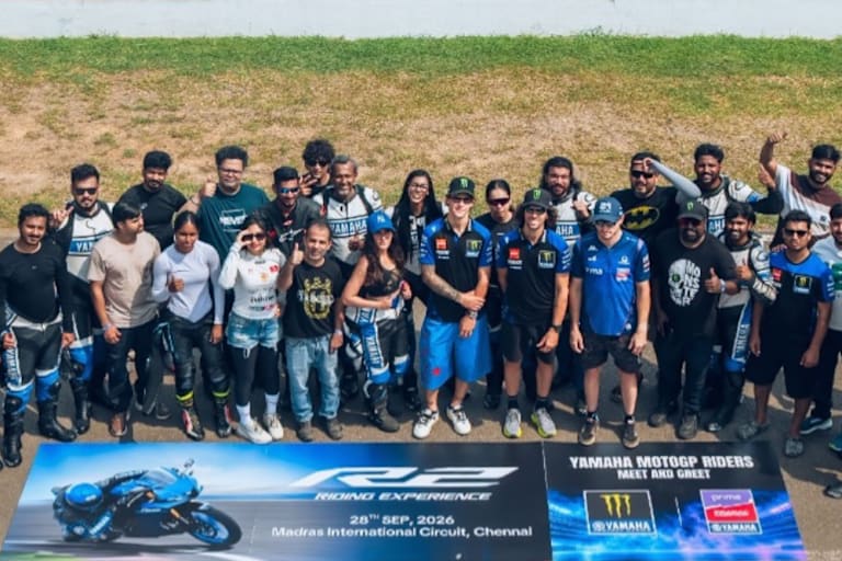 Gruppenfoto mit Quartararo, Rins und Miller