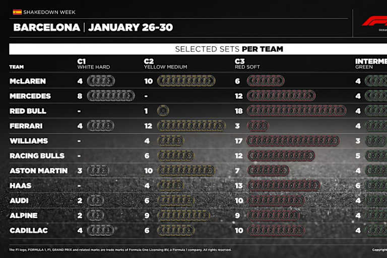 Die Reifenliste von Pirelli
