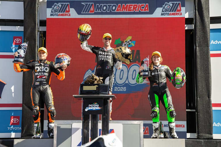 Daytona 200: Josh Herrin gewinnt vor Tyler Scott und Kayla Yaakov
