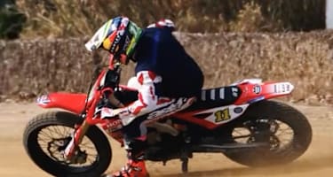 Diogo Moreira auf einer Flat-Track-Honda
