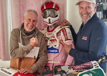 Jacky Vimond (li.) mit Heinz Kinigadner