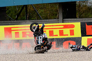 Danilo Petrucci stürzte in Kurve 16