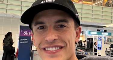 Marc Marquez am Flughafen Haneda in Tokio