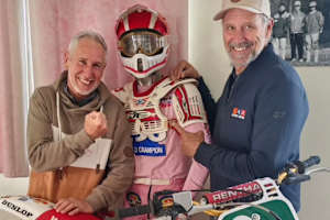 Jacky Vimond (li.) mit Heinz Kinigadner