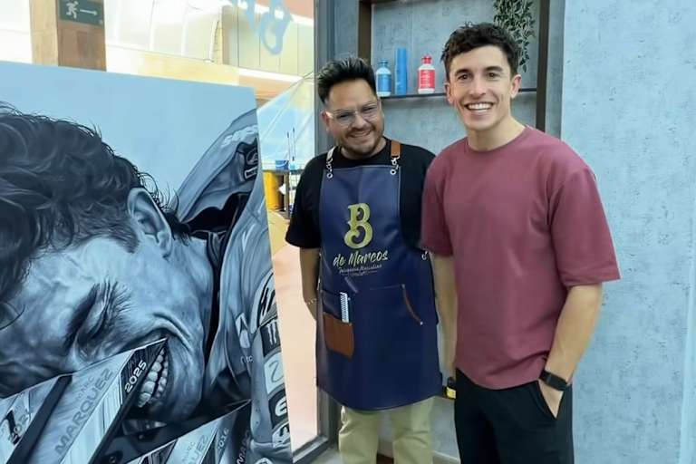 Marc Marquez in seinem Stamm-Barbershop «Barberia De Marcos»