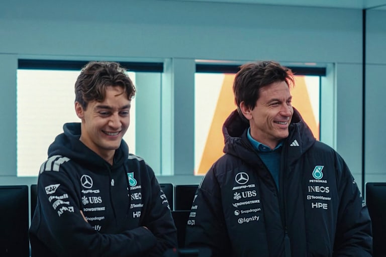 Mercedes-Star George Russell hatte in Barcelona die Konkurrenz im Blick