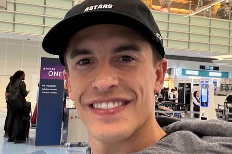 Marc Marquez am Flughafen Haneda in Tokio