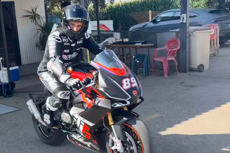 Jorge Martin auf seinem Trainingsbike