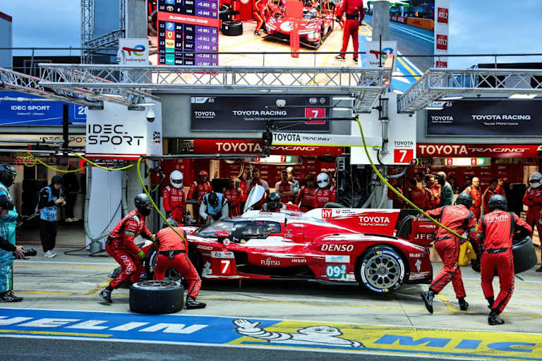 Der 2026 siegreiche Toyota TR010 Hybrid in Le Mans
