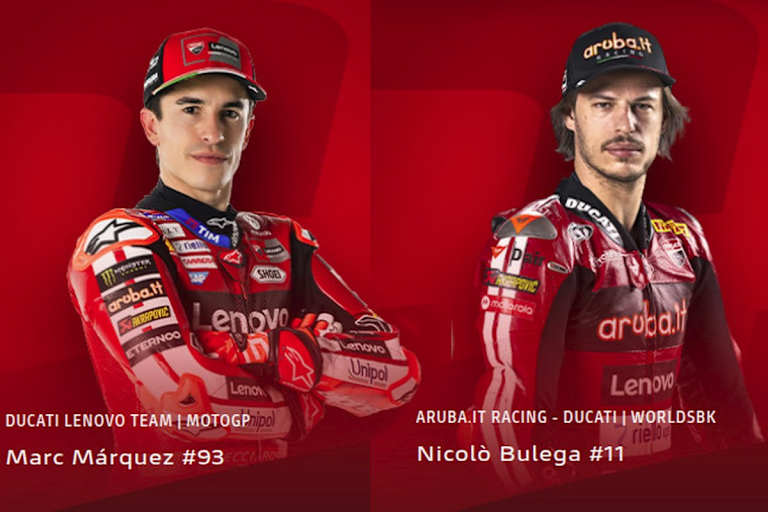 Die Ducati-Stars Marc Marquez und Nicolo Bulega