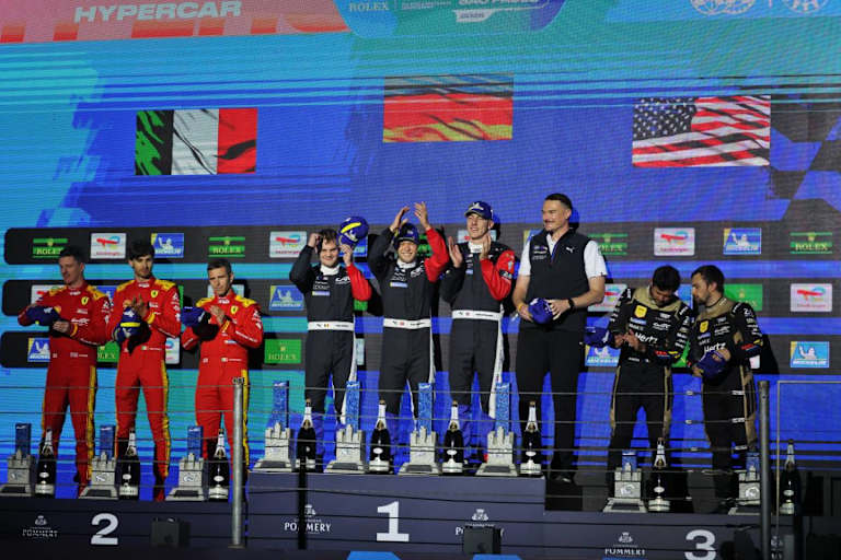 Das Hypercar-Podium der FIA WEC in Interlagos