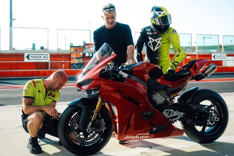 Fabio Di Giannantonio mit der Ducati Panigale in Misano
