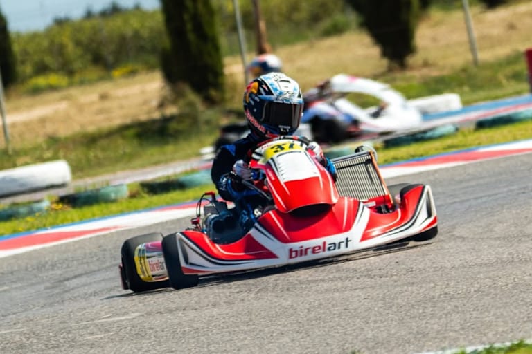 Pedro Acosta mit dem Go-Kart
