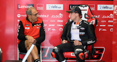 Alberto Surra durfte ein paar Runden für das Ducati-Werksteam drehen