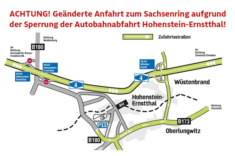 Geänderte Verkehrsführung