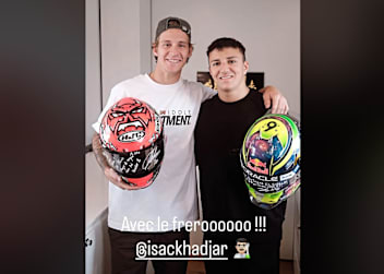 Fabio Quartararo und Isack Hadjar tauschten Helme