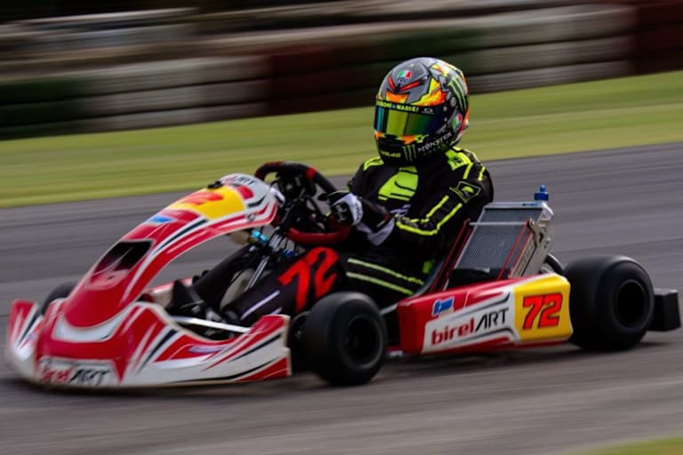 Marco Bezzecchi beim Go-Kart-Training