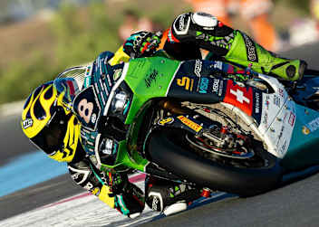 Neuzugang Xavi Artigas auf der Bolliger-Kawasaki