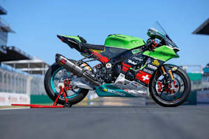 Die bisherige Kawasaki ZX-10R vom Team Bolliger