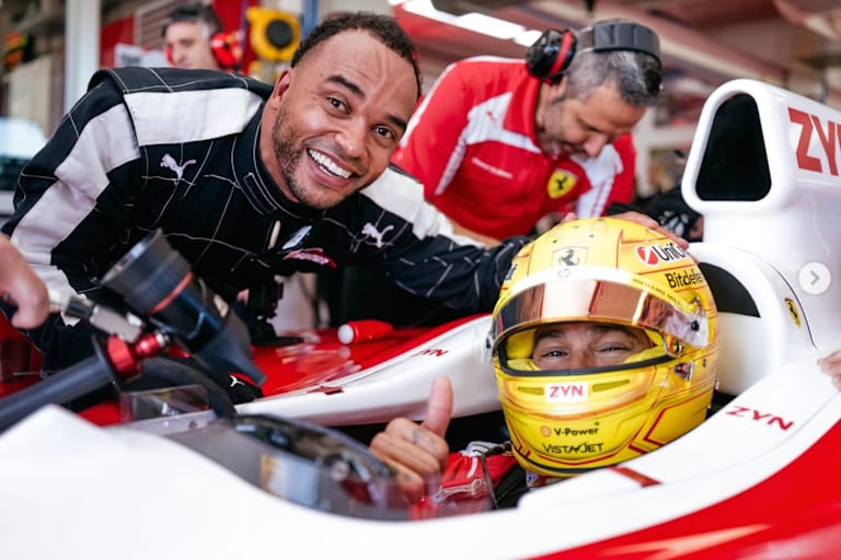 Nicolas und Lewis Hamilton