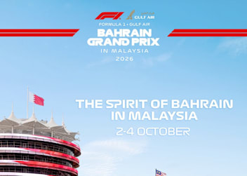 Schräg: Grand Prix Bahrain auf Sepang International Circuit von Malaysia