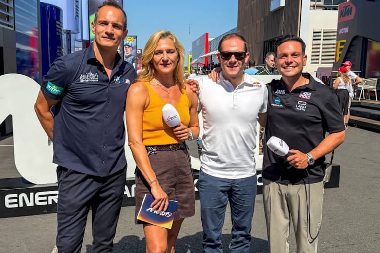 Alex Hofmann, Nicole Oberlechner, Stefan Bradl und Sandro Cortese