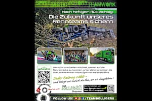 GoFundMe-Spendenaktion nach Unfall des Bolliger-Renntranspoters