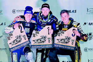 Das Podest in Inzell nach dem ersten WM-Lauf   