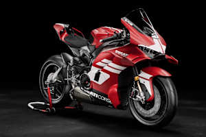 Ikonisch: Das Lackierung greift den Look des Ducati-MotoGP-Teams auf