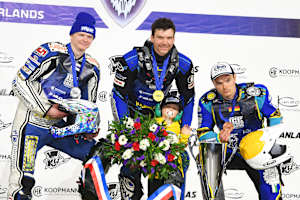 Die Top-3 in der WM (v.l.): Max Koivula, Niclas Svensson und Luca Bauer