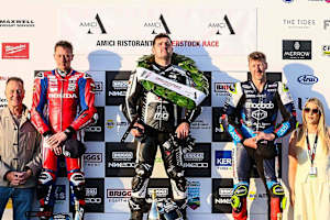 Dean Harrison, Michael Dunlop und Ian Hutchinson (vlnr.)