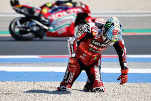 MotoGP-Werksfahrer Pecco Bagnaia landete wie schon in Aragon im Kies