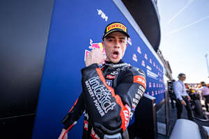Intact-GP-Ass Manuel Gonzalez nach seinem letzten Moto2-Sieg in Misano