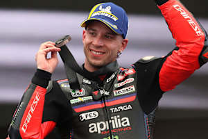Marco Bezzecchi (Aprilia) stand zum sechsten Mal auf dem Sprint-Podium