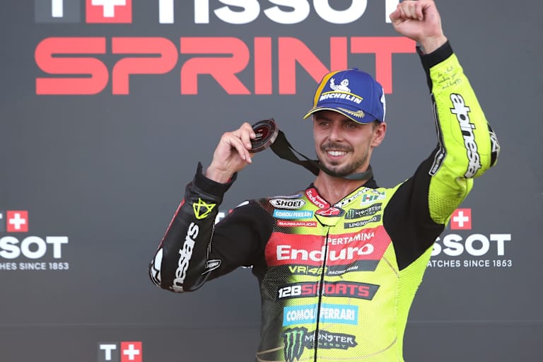 Dritter am Start, Dritter im Ziel: Fabio Di Giannantonio (VR46-Ducati)