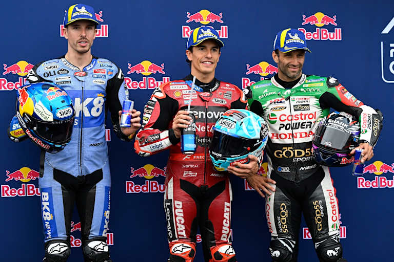 Die besten Qualifyer in Australien: Zarco (re.) mit den Marquez-Brüdern