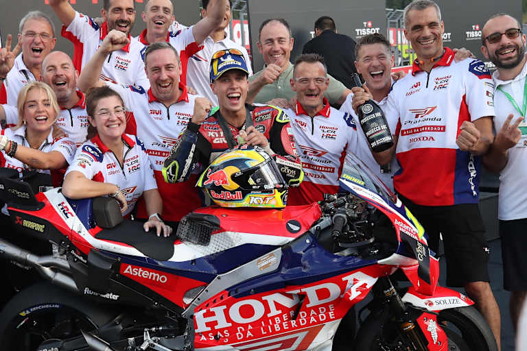 Honda-Mann des Tages: Erstes MotoGP-Podium für Diogo Moreira