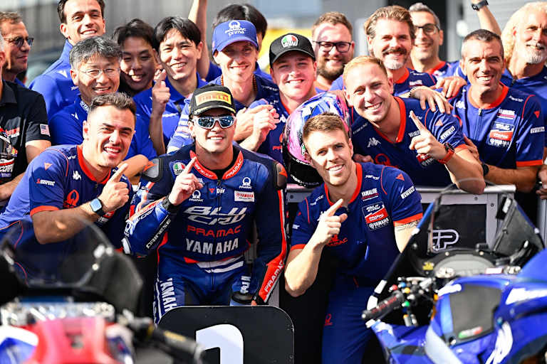 Erfolgreiche Moto2-Mannschaft von Pramac-Yamaha