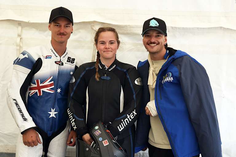 Corey Turner, Soraya Demeulenaere und Danyon Turner (vlnr.)