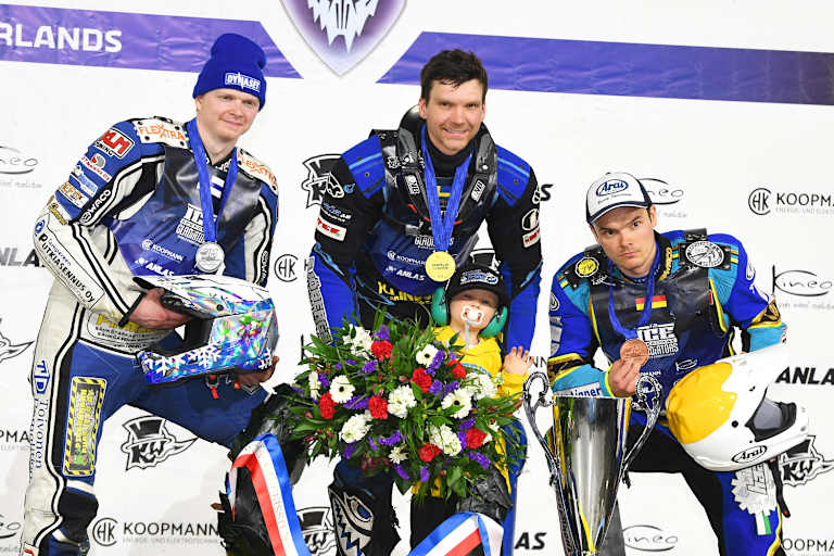 Die Top-3 in der WM (v.l.): Max Koivula, Niclas Svensson und Luca Bauer