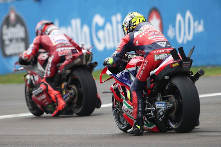 Schoss mehrfach nach vorne: Honda-Pilot Joan Mir