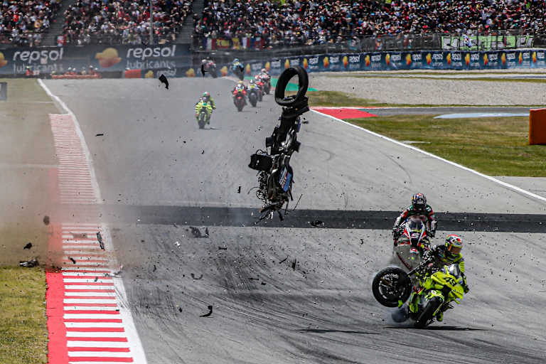 Schockierende Bilder nach dem Catalunya-Crash von Alex Marquez