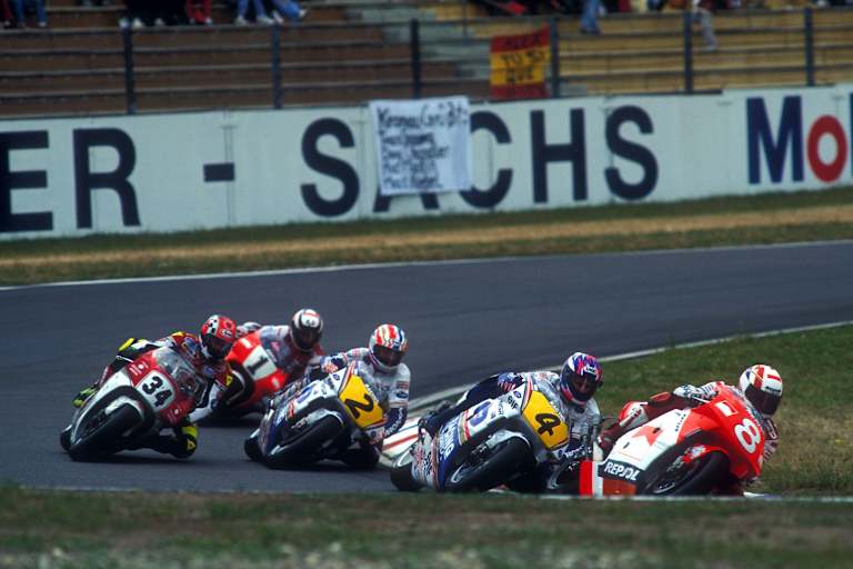 1993: 500er-Titanen in der Sachskurve, darunter Schwantz, Doohan, Rainey