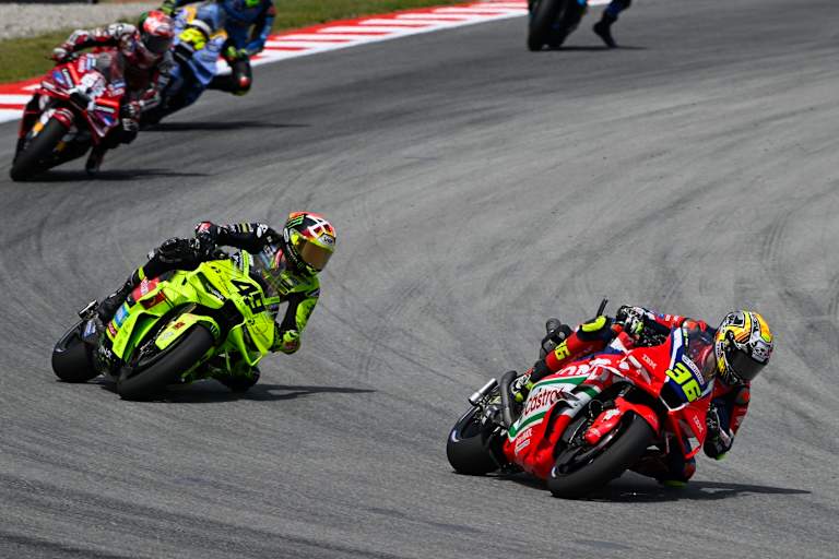 Honda-Pilot Joan Mir vor Ducati-Ass Di Giannantonio