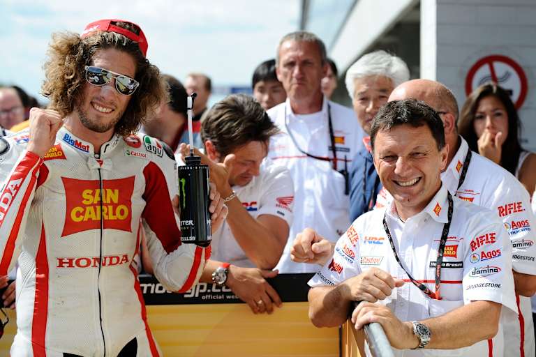 Italien trauert noch heute um Marco Simoncelli und Fausto Gresini (re.)