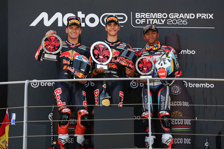 Die besten Moto3-Piloten in Mugello: Carpe, Uriarte und Danish (v.l.)