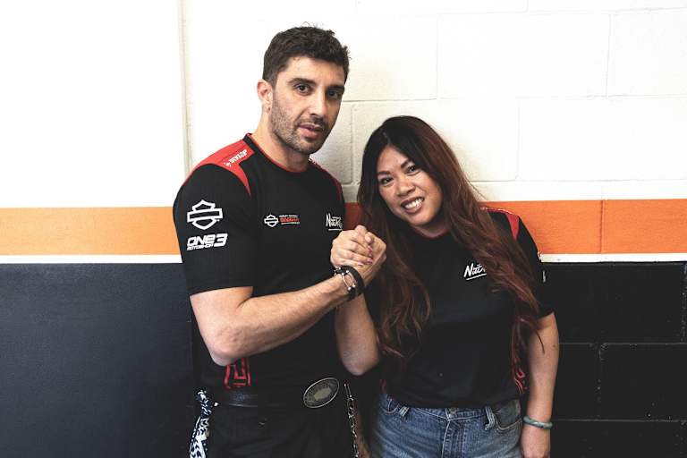 Bagger-Team: Andrea Iannone Angela Khuu von Niti Racing