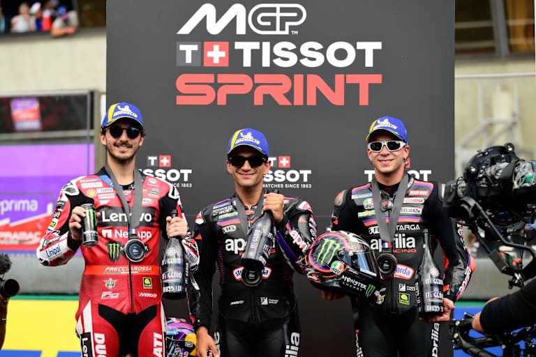 Die besten Sprinter in Le Mans: Martin, Bagnaia, WM-Leader Bezzecchi (re.)