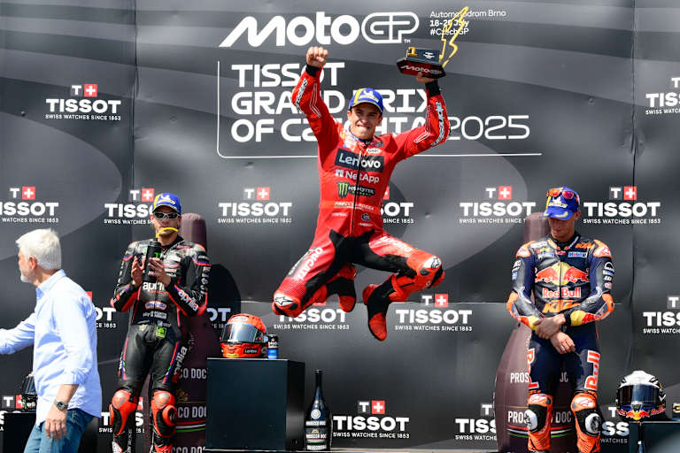 Marc Marquez siegte in Brünn vor Marco Bezzecchi und Pedro Acosta