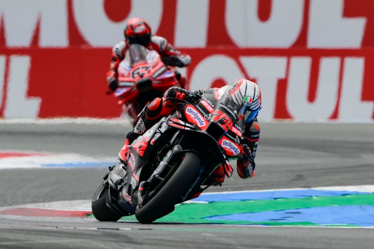 Marco Bezzecchi stand 2025 in Assen in beiden Rennen auf dem Podium